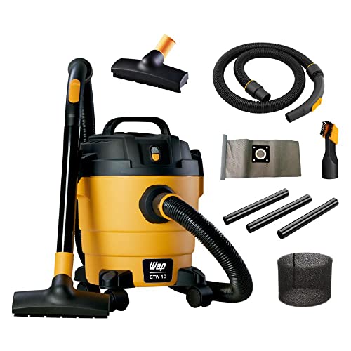 Aspirador de Pó e Líquidos WAP GTW 10 Filtro Lavável 1400W 220 Volts – Capacidade de 10 litros e Mangueira de 1,5 metros