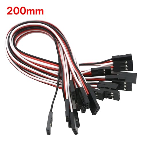 Cable de extensión servo de 200 mm con conectores JR macho a hembra para prolongar señal RC 2