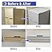 DWIL Appliance Paint for Refrigerator - Water Based Refrigerator Paint, Interior, for Plastic and Metal Surface in Dishwasher, Dryer, Microwave, Oven, 32 oz, Foggy Gray (with tools)