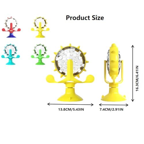Gmbkouo Brinquedos para gatos e cães, alimentador interativo para gatos, brinquedos com ventosa fort