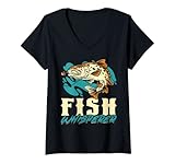 Photo Gallery donna fish whisperer - fishing maglietta con collo a v Photo Gallery donna fish whisperer - fishing maglietta con collo a v