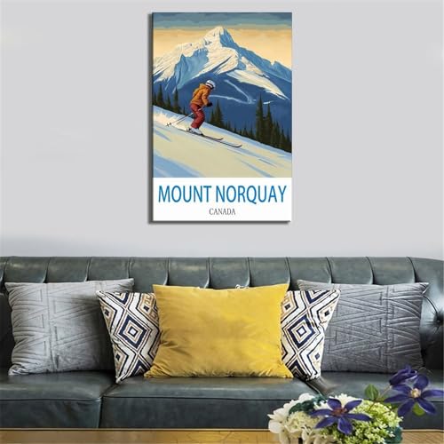 Poster rétro Mount Norquay Canada impression haute définition 60x90 - 4