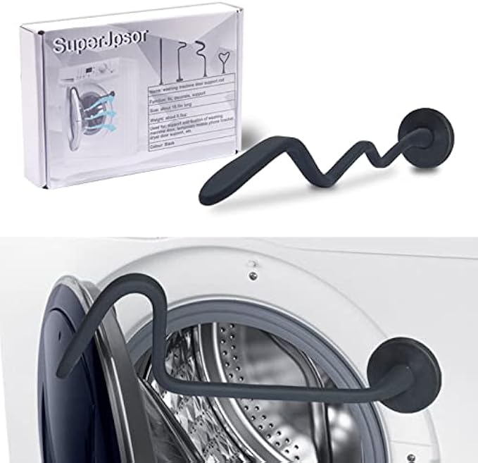 Multifunction Laundry Door Post, Front Load Washer Door Prop Can Be Used As Air Circulation Washing Machine Door Prop, Dryer Door Prop Open Heat Dissipation, washer door stopper, ​Etc. (black)