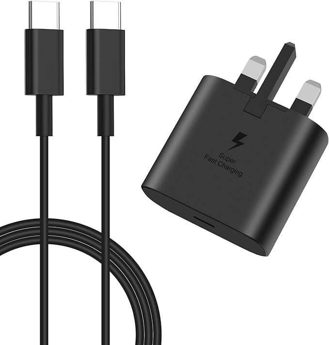25W USB C Fast Charger Plug for Samsung Galaxy S25/S25+/S25 Ultra/S24/S24 Ultra/S23/S23 Ultra/S22/S21/A55/A54/A15/A14, USB C Fast Charger with 1M Type C Cable, Type C Super Fast Charging Adaptor(25W)
