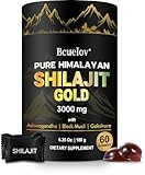 Pure Himalayan Shilajit Gummies,3000mg Gold Grade Shilajit with Ashwagandha, Gokshura for Energy Boost & Immune Support | Fulvic Acid & 85+ Trace Minerals for Men, Women - 60 Gummies