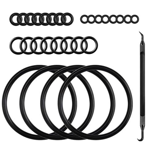 MRbrew Homebrew Gasket Set, 28 Pieces Corny Kegging Sealing O-Ring Replacement Beer Soda Washer Kit for Cornelius Keg Lid Ball Lock Keg Post Dip Tube with O-Ring Removal Tool