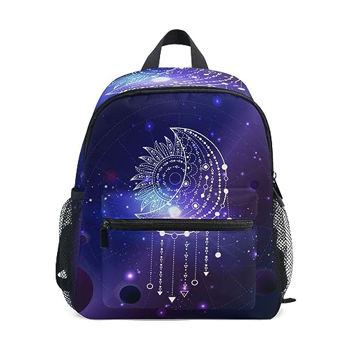 ISAOA Moon Sun Dreamcatcher Space - Bolsa de preescolar con etiqueta de nombre, bolsa de viaje para guardería, M, N.º 9, Taille unique