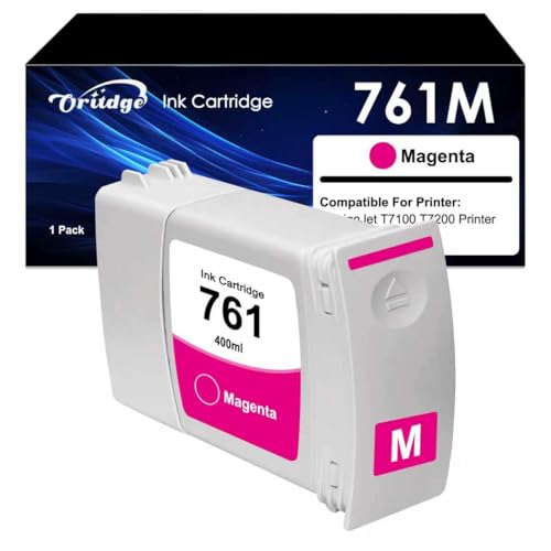 Cartouche HP 761 compatible magenta 400ml pour imprimante DesignJet T7100 T7200