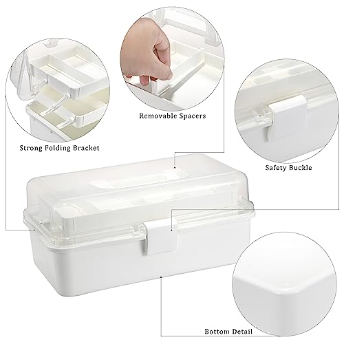 Image of BTSKY 3-Layer Plastic Dividing Storage Box Craft Organizer and Storage