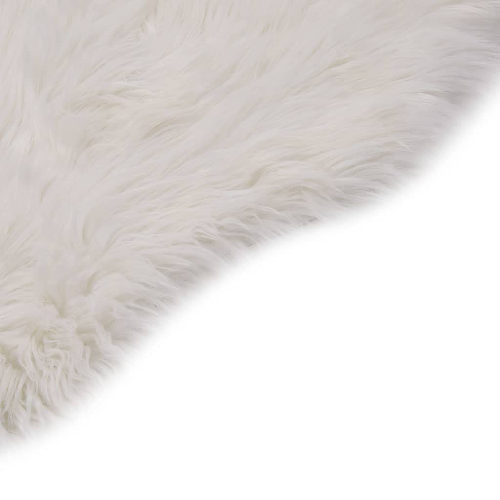 SKM Tapis 60 × 90 cm en peau de mouton synthétique blanc Poids : 0,8 kg 284710