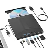 Unità Blu-ray esterna 7 in 1, supporta dischi da 100 GB, masterizzatore Blu-ray/DVD USB 3...