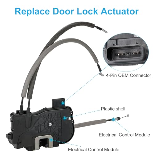 WMPHE Door Lock Actuator Front Right Passenger Side w/Latch Compatible with 2011-2016 Kia Sportage, Replacement for 81320-3W000 81320-3W010 by WMPHE - Image 4