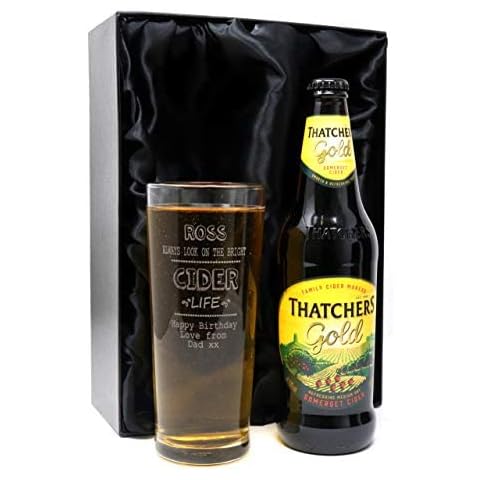 Personalised Pint Glass & Cider Gift Set Cover