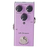 【TROIS BOUTONS】Trois boutons sont utilisés séparément pour régler la distorsion (bouton de distorsion), régler le volume du son (bouton de volume) et régler la force de la tonalité (bouton de tonalité) .Effet de chorus analogique chaleureux, riche et varié, propre et un timbre de chœur doux.