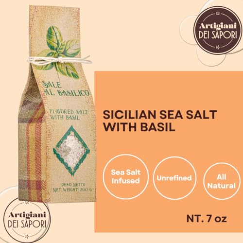 Sal Marina Siciliana con Albahaca 7 oz miniatura 2