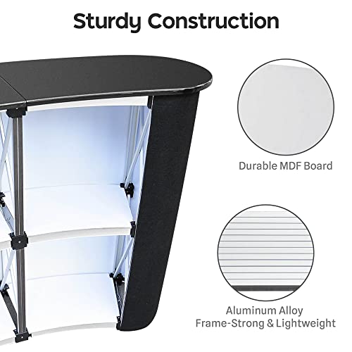 Portable Pop Up Podium Counter Table Stand Promotion Retail Trade Show Display #TOP3