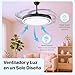 Ventilador de Techo 66w 30W Motor DC+36W Luz con aspas plegables con luz Led Imagen de Ventilador de Techo 66w 30W Motor DC+36W Luz con aspas plegables con luz Led