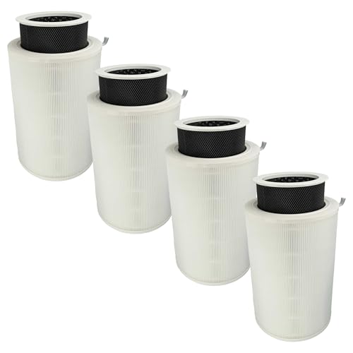 vhbw 4x filtro de aire compatible con Xiaomi Mi Air Purifier 3C purificador - Filtro combi prefiltro + HEPA + carbón activo