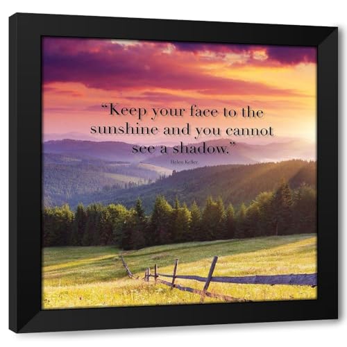 ArtDirect Helen Keller Quote: Sunshine Custom Framed Art Print Giclee Print or Canvas Options with Various Sizes and Customization by ArtsyQuotes