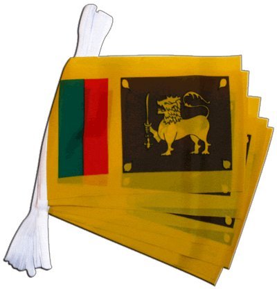 Guirlande de drapeaux Sri Lanka Digni décoration festive 5,9 m