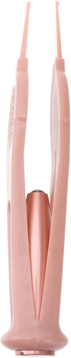 Nose Cleaning Tweezer with LED Light Skid Handle Multi Use for Nose Ears Navel and Eye Hygiene Safe Pink Clip for Newborns