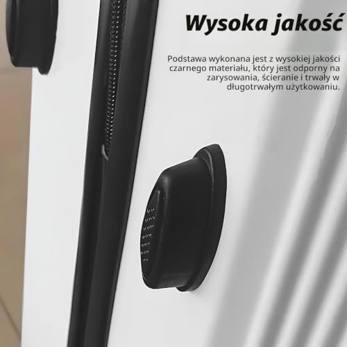 Luggage Feet 4 wymienne nóżki z tworzywa sztucznego, czarne, z 8 gwoździami, akcesoria do bagażu, do naprawy i renowacji walizki podróżnej, praktyczne (4 + 8)