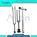 Rydel-Seiffer Tuning Fork Set | Reflex Hammer, Tuning Fork A 440 Hz, Tuning Fork 128Hz / 64Hz with Adjustable Damper Weights - German Stainless Steel Neuro Tools