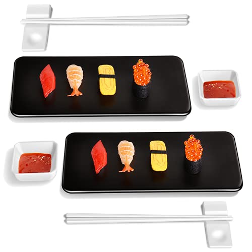 HI NINGER Sushi Making Kit Deluxe Edition Complete Sushi Maker Kit 17PCS Home Sushi Mold Press with Sushi Rice Roll Mold Shapes,Fork,Spatula, Sushi Knife, Sushi Rolling Mat, Chopsticks