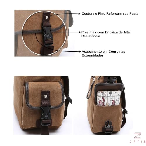 Bolsa Tiracolo Masculina Mensageiro Transversal Pasta Resistente Carteiro Ideal Para Trabalho Viagem