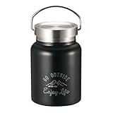 キャプテンスタッグ(CAPTAIN STAG) フードポット フードコンテナー 水筒 ダブルステンレスボトル 真空断熱 保温・保冷 HDフードポット 400ml ブラック モンテ UE-3441