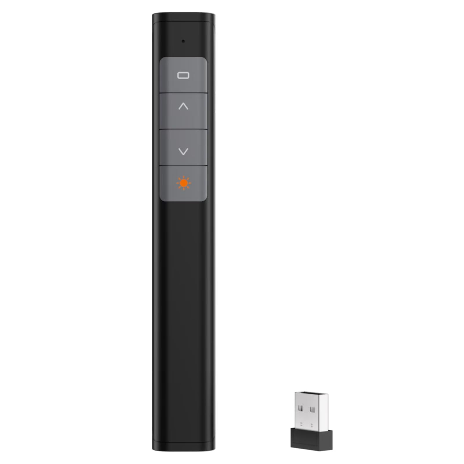 Domary Telecomando Wireless per Presentazioni PowerPoint, Plug and Play, Puntatore a Raggio Rosso a 2,4 GHz, Raggio di Controllo di 30 M, Ricaricabile per PC e laptop.