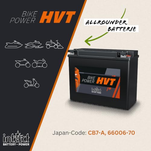 Motorradbatterie 12 V 8 Ah Intact HVT-09 für starke Motorräder
