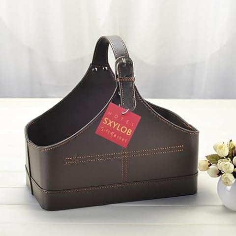 Viewlite Leather Storage Basket Cover