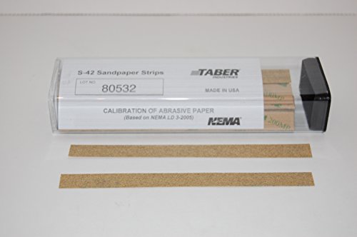 BYK-Gardner 100860394 S-42 Taber Sandpaper Strips, 12.7 mm x 160 mm (Pack of 100)