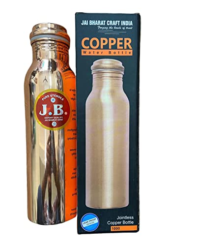Image of Shri Sai Multi Store india Copper Water Bottle Jointless (1000ML)