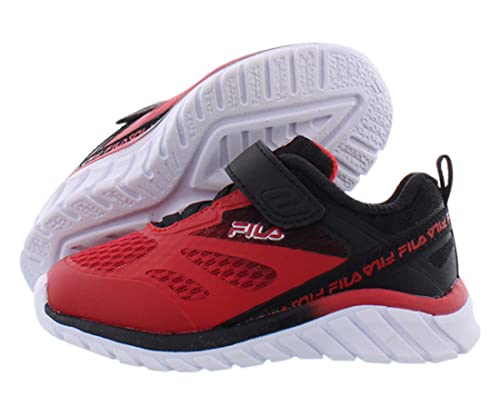 Fila Galaxia 3 Strap Baby Boys Shoes Size 7.5, Color: Red/Black