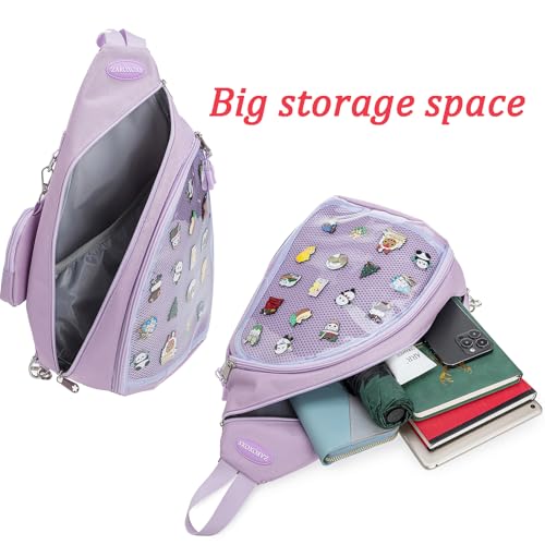 Mens Womens Oxford Ita Bag Pin Display Chest Pack Single Shoulder Bag Sport Backpack Packs Hiking Daypack