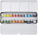 Winsor & Newton Professional Water Colour Lightweight Metal Box, 24 Half Pans