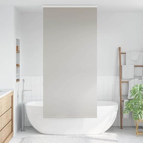 Tenda a rullo per doccia con cassetta, 90 x 240 cm, per finestre, materiale PEVA, impermeabile e durevole, perfetta protezione per bagno e salotto