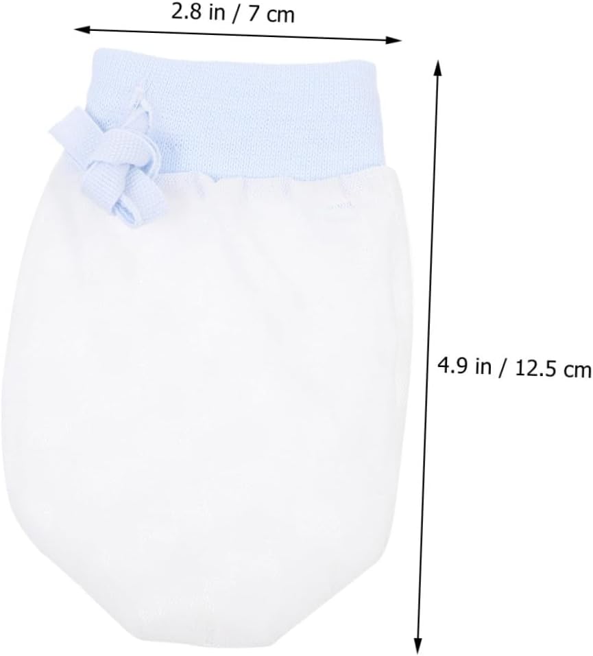 2 Pairs Fashionable Ice Silk Gloves Protective Mittens for Newborns Adjustable Hand Protectors for Boy Girl Soft Breathable Ice Silk Material for Spring Summer Use