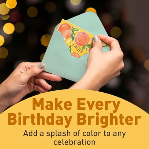Image of Sweetzer & Orange Happy Birthday Cards with Envelopes & Assortment Box. Variety Set of 24 Assorted Birthday Cards with Envelopes, Perfect Bulk Pack for Celebrations, Special Occasions, Friends-4x5.5 inch