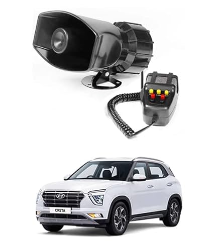 AYW Police Horn 12V/ 3 Tones Wireless Electronic Siren Loud Car Warning Alarm Police Siren Horn For Creta-Hyundai-2020