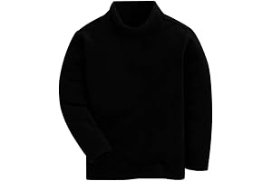 Boys Turtleneck Fleece Shirts Warm Unisex Solid Long Sleeve Toddler Tops