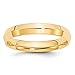 Diamond2Deal - Fede nuziale da donna in oro giallo 14 ct, 4 mm, con bordo a coltello, comoda da indossare