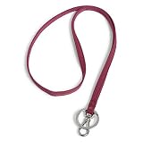 Vera Bradley Women's Microfiber Keyring Lanyard, Raspberry Radiance, One Size