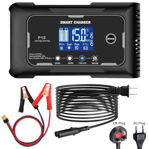 HTRC 15A 12V 24V Battery Charger for AGM Gel SLA EFB and LiFePO4 - Image 7