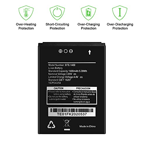 WUHAO Replacement Battery BTE-1400 for Orbic Journey V RC2200L Verizon Battery Original New 0 Cycle BTE-1400 Battery - Thumbnail 2