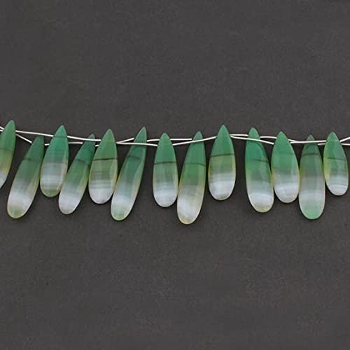 Calcédoine chrysoprase de qualité supérieure, perles briolettes de 32-38mm Sb2984