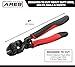 ARES 70664-8-Inch Mini Bolt Cutter - Chrome Moly Steel Construction & Induction Hardened Cutting Edges - Designed for Heavy Duty Wire, Bolt, Nail & Rivet Cutting