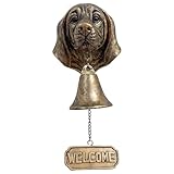 La sonnette de bienvenue amusante en forme de tête d'animal dispose d'une finition bronze vintage et d'un charme fonctionnel, combinant des décorations extérieures sur le thème du chien avec une construction en résine pour un attrait d'entrée durable
